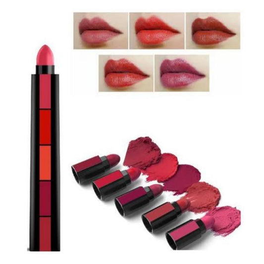 5 Mini Lipsticks In One Pen - 5 Shades